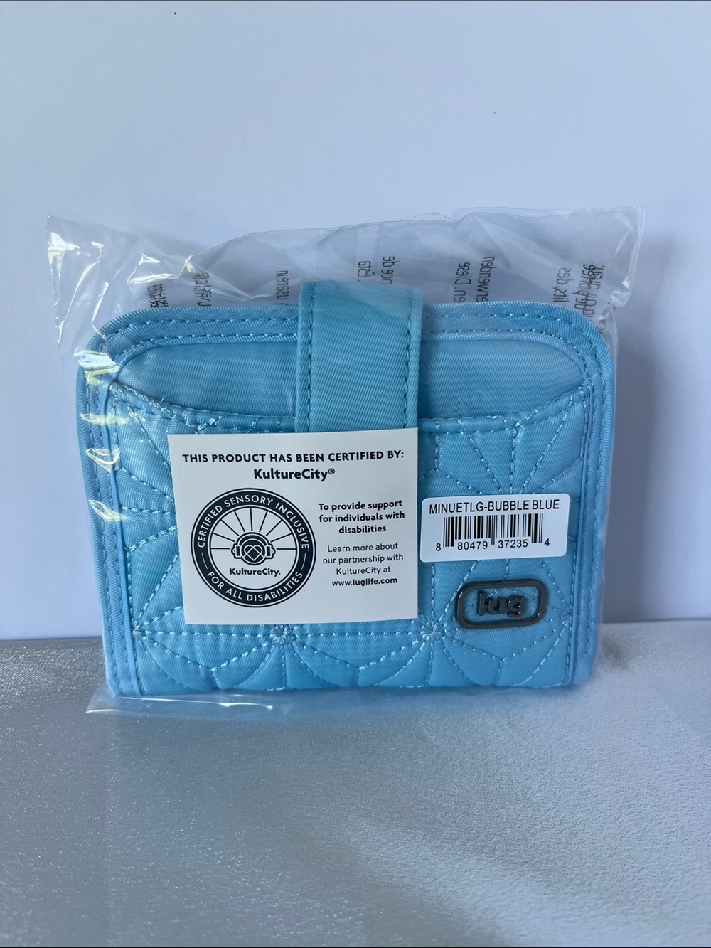 LUG - Legacy Collection Minuet RFID Wallet in Bubble Blue - Picture 2 of 3
